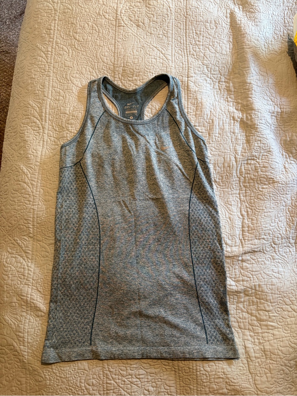 Nike DriFit Light Blue/Gray Racerback Tank Top